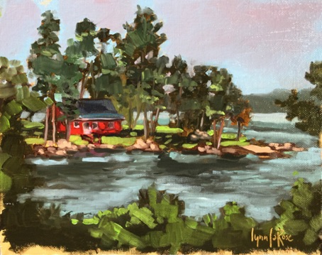 Red Camp on the St Lawrence
8x10
(Ogdensburg, NY)